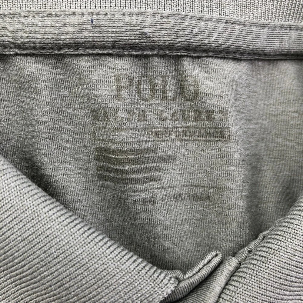 Polo Ralph Lauren Polo Shirt Mens 2XL Gray Solid Performance Golf Tagless Knit